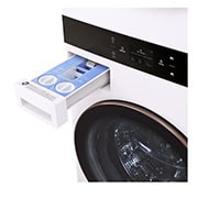 LG Single Unit Front Load 25/20kg LG WashTower™ with Centre Control™, White color, Right Side View , WT2520WRK, thumbnail 11
